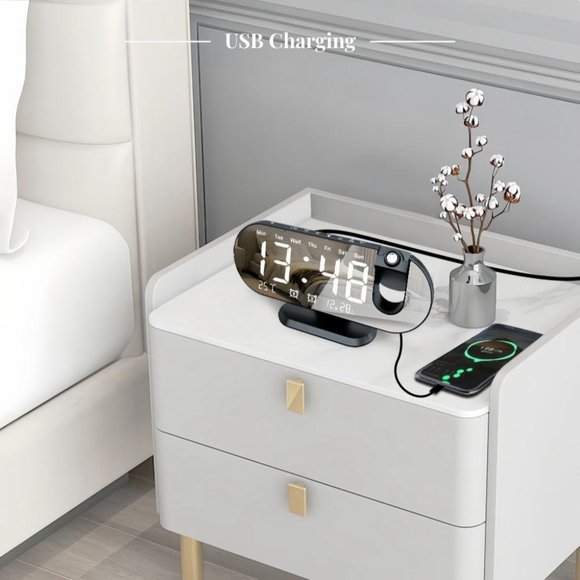 Multifunctional Creative LED Projection Clock - Picture 10 of 16